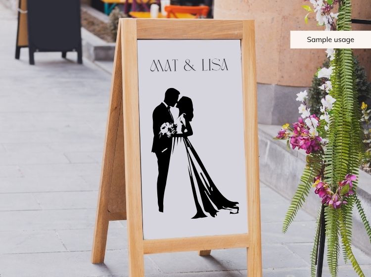 Bride and Groom SVG Set – 15 Wedding Silhouettes